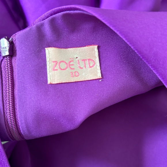 Zoe LTD girls kids fancy party dress jewel tone purple violet size 10 jeweled - Picture 6 of 11